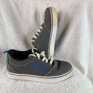 Heelys Canvas Low Top Gray Skate Shoes Mens Size 7 Sneakers Y2K Retro‎